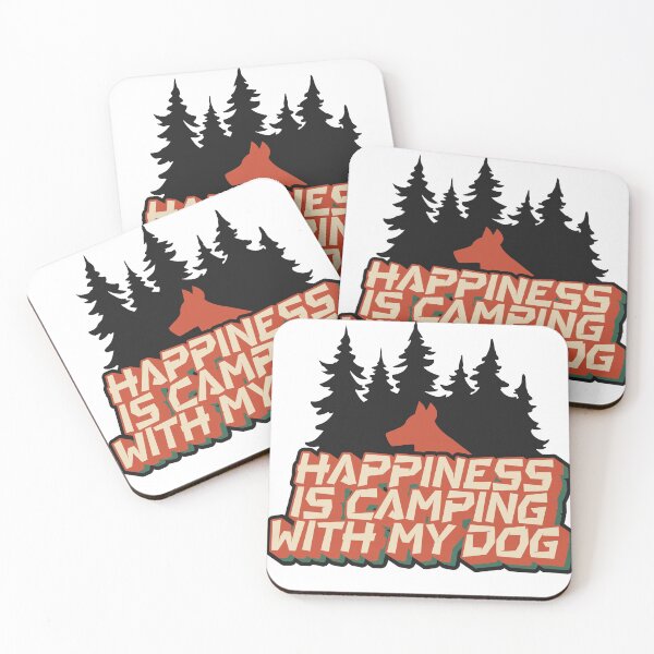 Item preview, Happiness is camping with my dog designed and sold by 4iman.