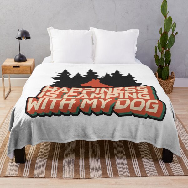 Item preview, Happiness is camping with my dog designed and sold by 4iman.