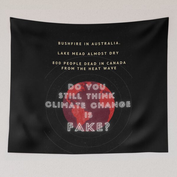 Item preview, 'Do you still think climate change is fake?' designed and sold by Bako24.
