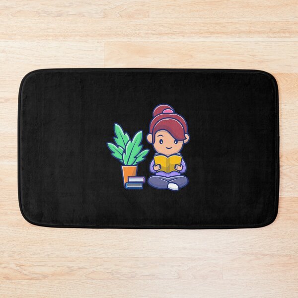 Item preview, Cute girl reading book cartoon   designed and sold by JuarezJalee.