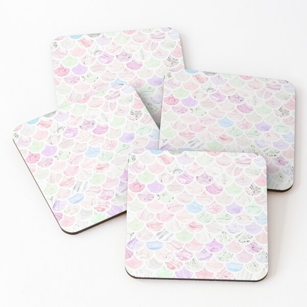 Item preview, Pastel Rainbow Mermaid Scales Textured Pattern Under the Sea Design designed and sold by KaylaStudio.