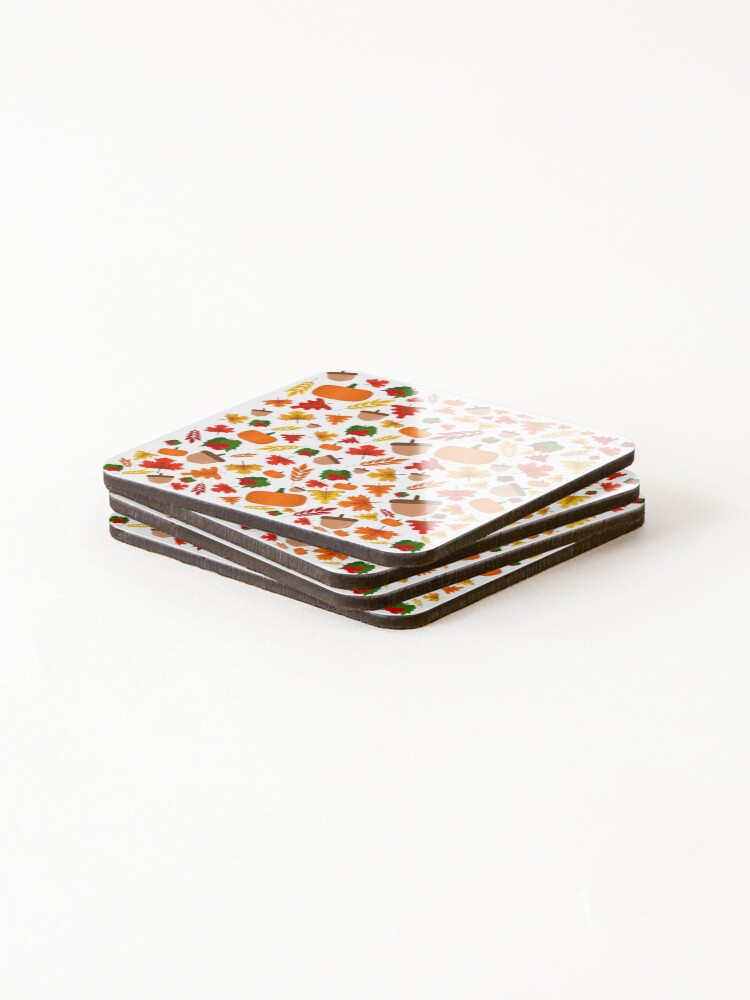 Thumbnail 4 of 5, Coasters (Set of 4), Fall Pattern designed and sold by createdbyaldrin.