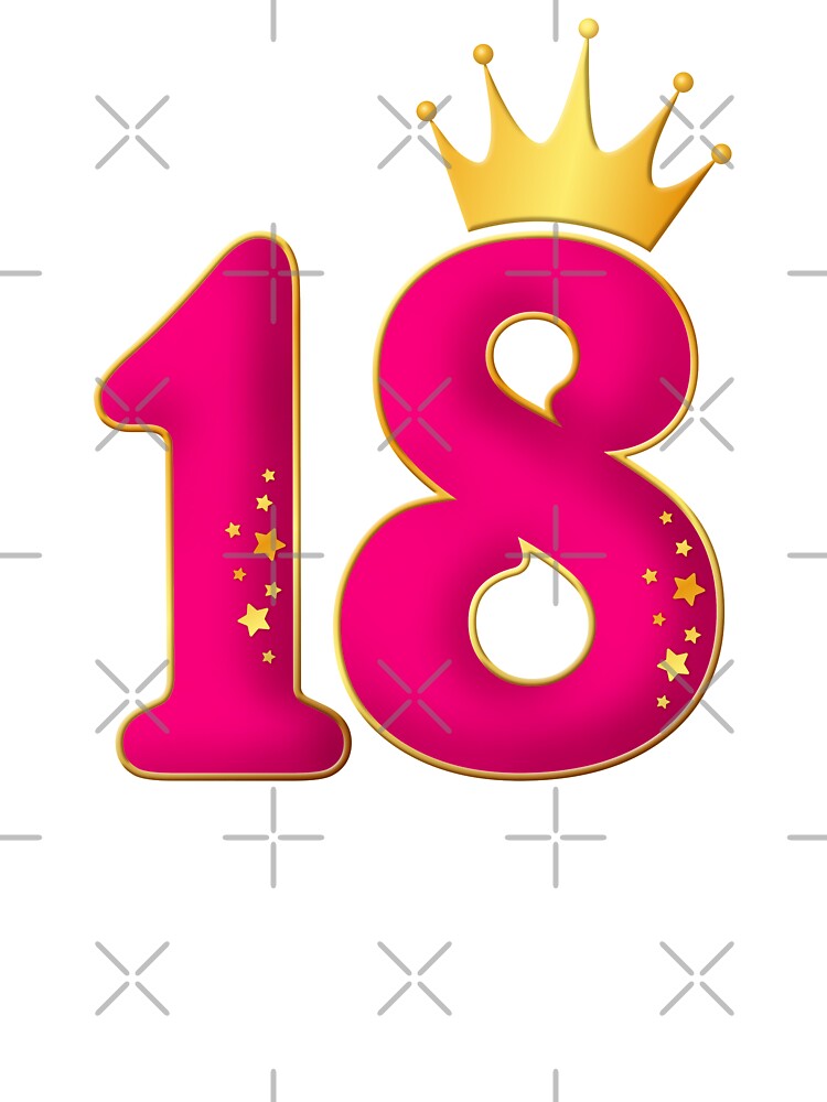 18 corona 18 cumpleaños 18 años' Pegatina