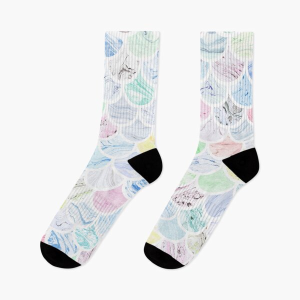 Item preview, Cool Colorful Rainbow Mermaid Scales Textured Watercolor Pattern Under the Sea Design designed and sold by KaylaStudio.