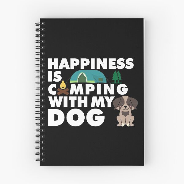 Aperçu de l'œuvre Le bonheur c'est de camper avec mon chien créée et vendue par Rizty.