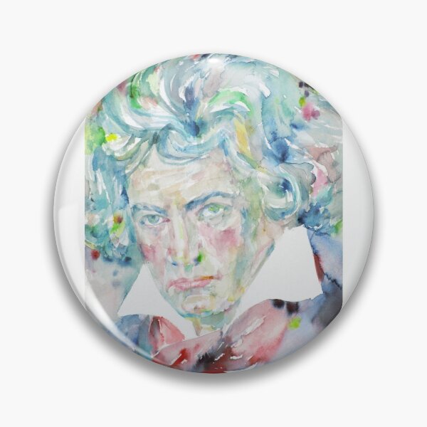 Item preview, LUDWIG VAN BEETHOVEN - watercolor portrait designed and sold by lautir.