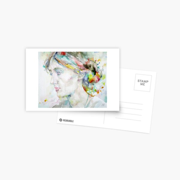 Item preview, VIRGINIA WOOLF - watercolor portrait.4 designed and sold by lautir.