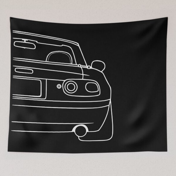 Item preview, Mazda Miata MX5 NA rearview lines best T-shirt design designed and sold by EdimDesign.