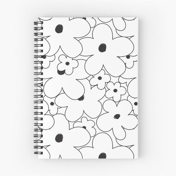 Item preview, flower free hand pattern white and black designed and sold by Chawanrach.