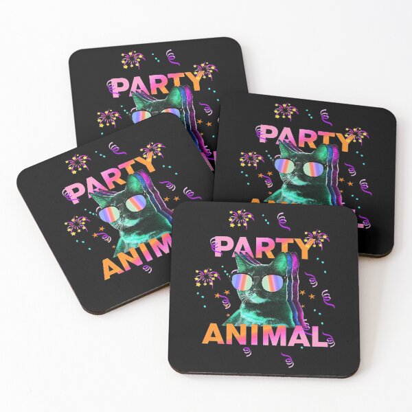 Item preview, Party Cat Party Animal Colorful  designed and sold by JaniceRuthArts.