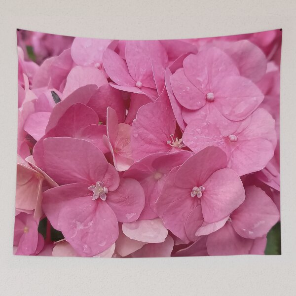 Item preview, Pink hydrangea flower with raindrops designed and sold by Ninaeva.