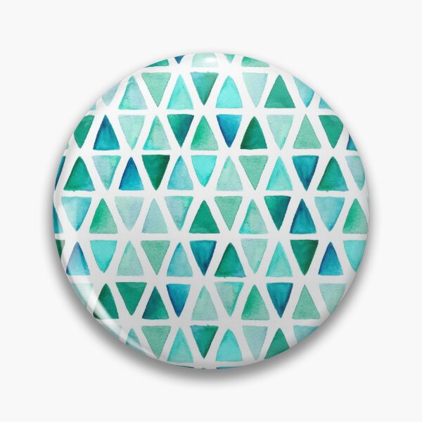Item preview, Geometric Triangle in Watercolor Blue Green Hues. Beautiful Awesome Pattern Design designed and sold by KaylaStudio.