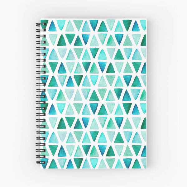 Item preview, Geometric Triangle in Watercolor Blue Green Hues. Beautiful Awesome Pattern Design designed and sold by KaylaStudio.