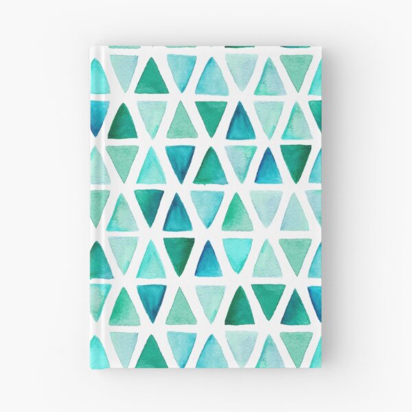Item preview, Geometric Triangle in Watercolor Blue Green Hues. Beautiful Awesome Pattern Design designed and sold by KaylaStudio.
