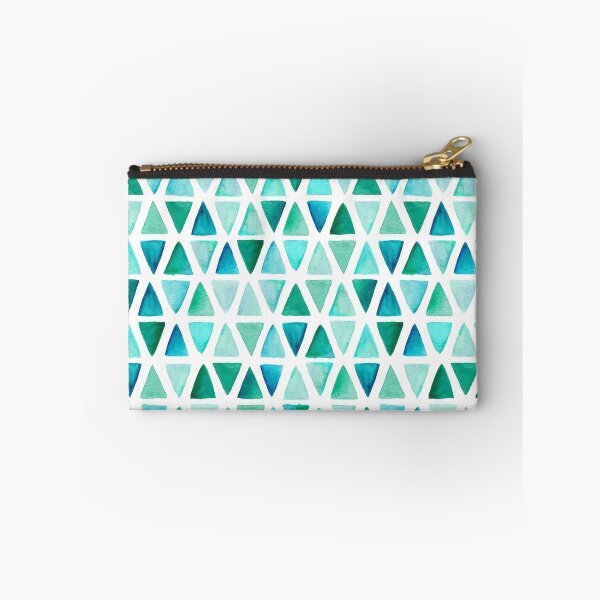 Item preview, Geometric Triangle in Watercolor Blue Green Hues. Beautiful Awesome Pattern Design designed and sold by KaylaStudio.