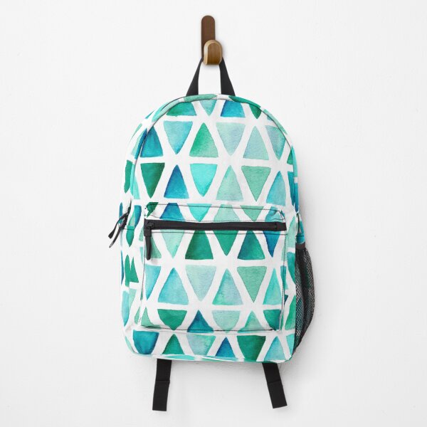 Item preview, Geometric Triangle in Watercolor Blue Green Hues. Beautiful Awesome Pattern Design designed and sold by KaylaStudio.