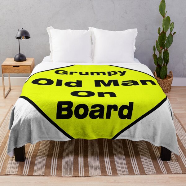 Item preview, Grumpy Old Man On Board car sticker designed and sold by OldschoolTs.