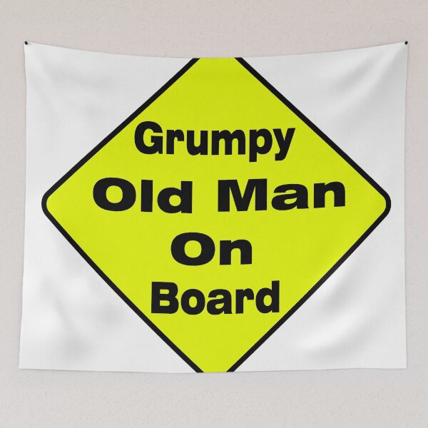Item preview, Grumpy Old Man On Board car sticker designed and sold by OldschoolTs.