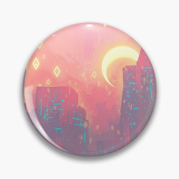 Item preview, Aesthetic Cyberpunk buildings moon sky stars designed and sold by Argodeon.