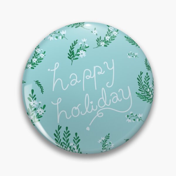 Item preview, happy holiday typo on flowers background designed and sold by Chawanrach.