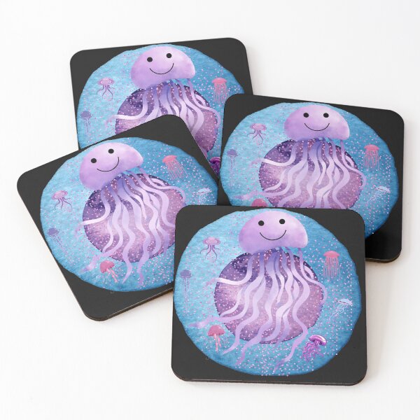 Item preview, Smiley purple jelly fish designed and sold by idesignbyJiras.
