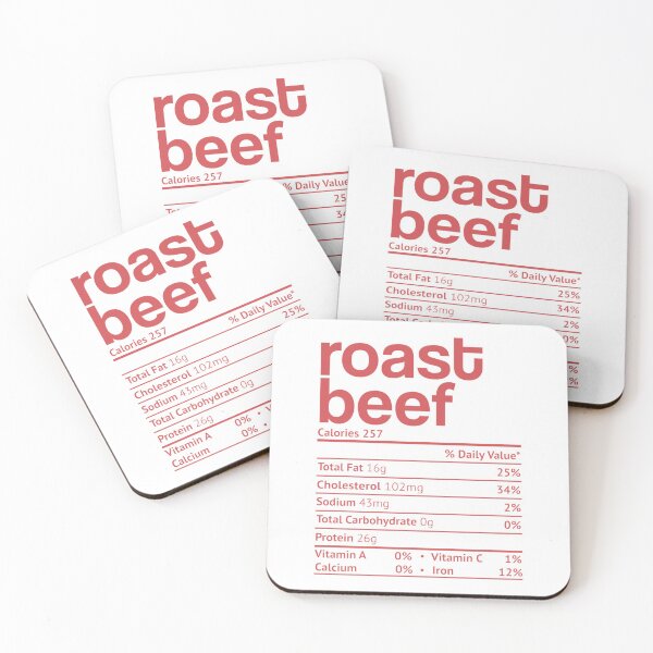 Item preview, Roast Beef Nutrition Fact Funny Thanksgiving Christmas Premium  designed and sold by JethroShop.