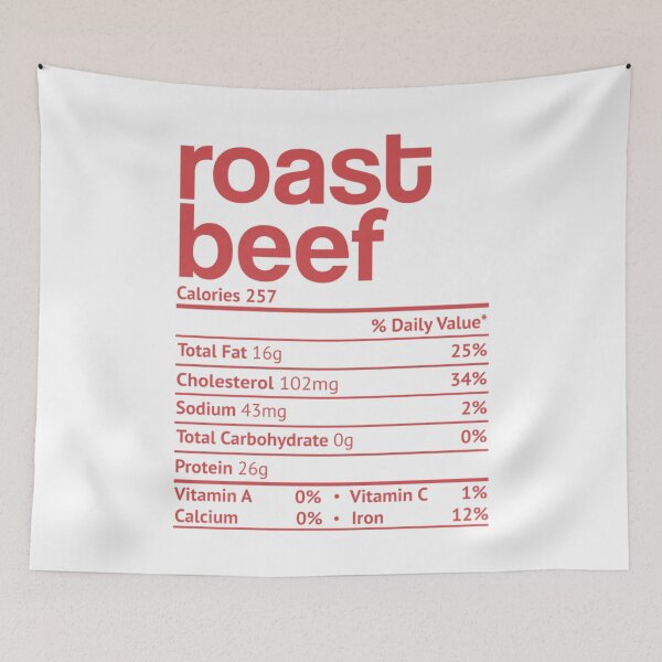 Item preview, Roast Beef Nutrition Fact Funny Thanksgiving Christmas Premium  designed and sold by JethroShop.