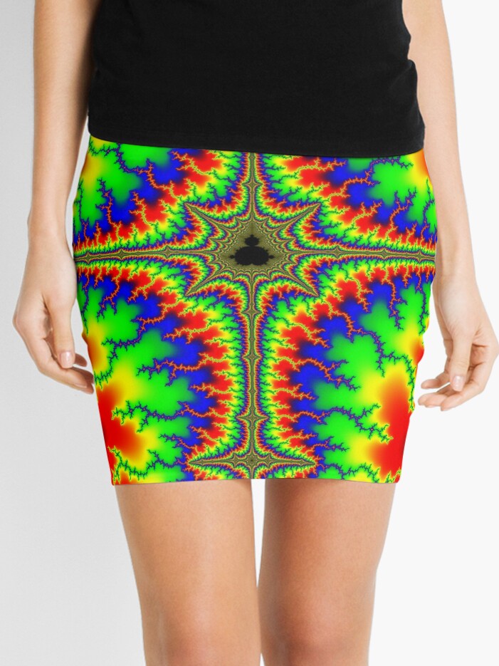 psychedelic print skirt