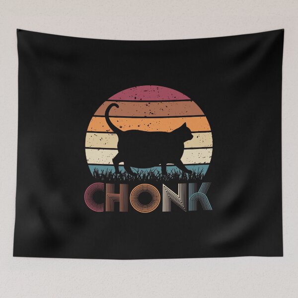 Item preview, Funny Cats Meme, Chonk Cat Chart Vintage Retro designed and sold by ScottKingg.