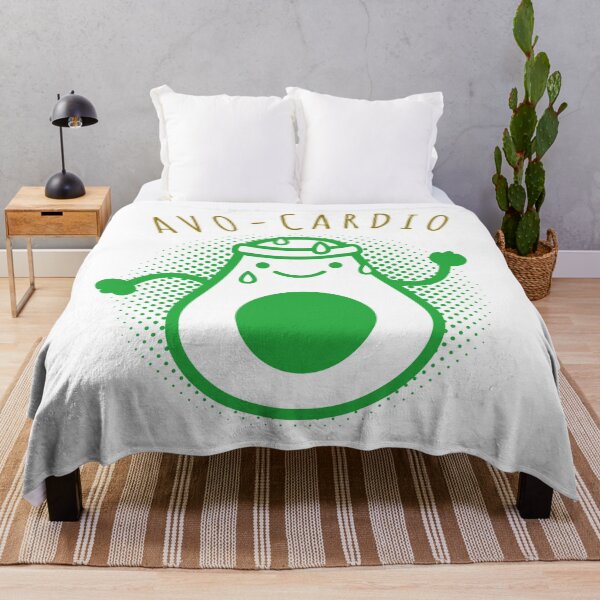 Item preview, Avo-Cardio White - Funny Gym designed and sold by GymWearDepot.