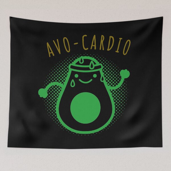 Item preview, Avo-Cardio Black - Funny Gym designed and sold by GymWearDepot.