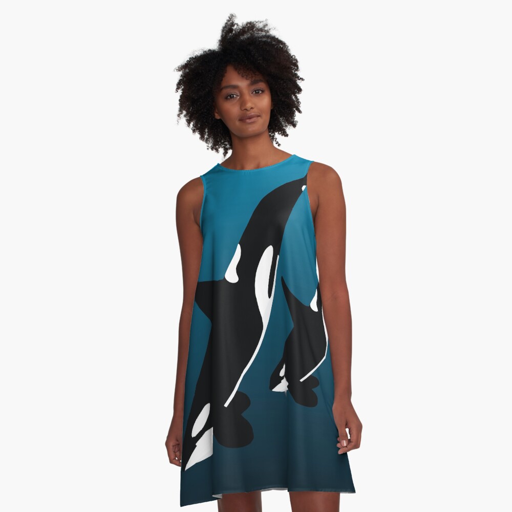 MOTHER AND CHILD BLACK - ORCA A-Line Dress