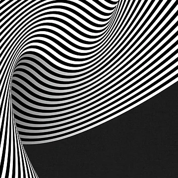 Artwork thumbnail, Pattern Designs Black Abstract Geometric Pattern Sticker by duron4
