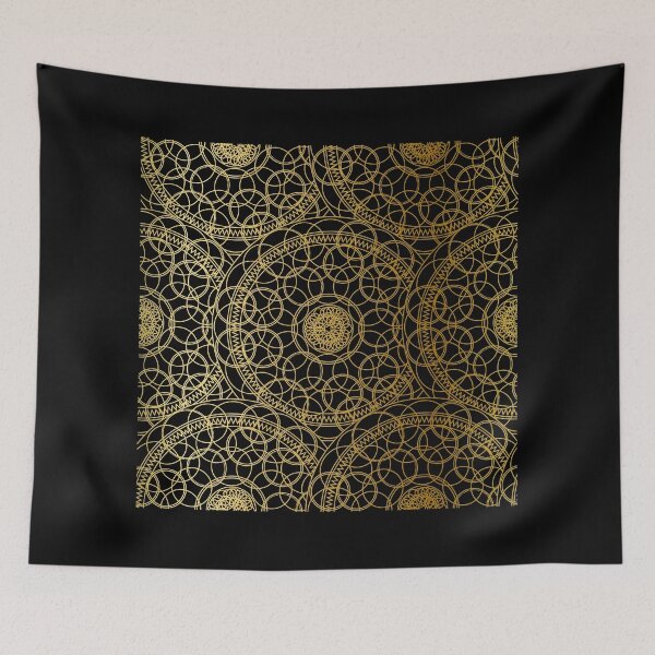 Item preview, Infinity Circles Golden Mandala designed and sold by GoldenZodiac888.