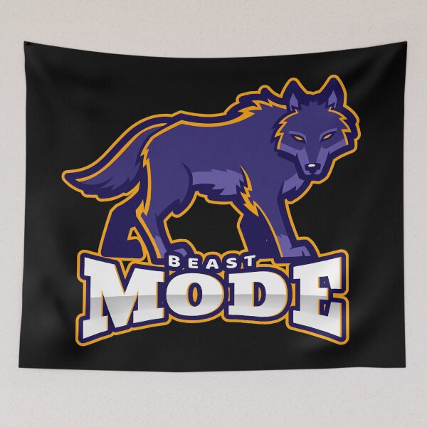 Item preview, Beast Mode Wolf Black - Funny Gym designed and sold by GymWearDepot.