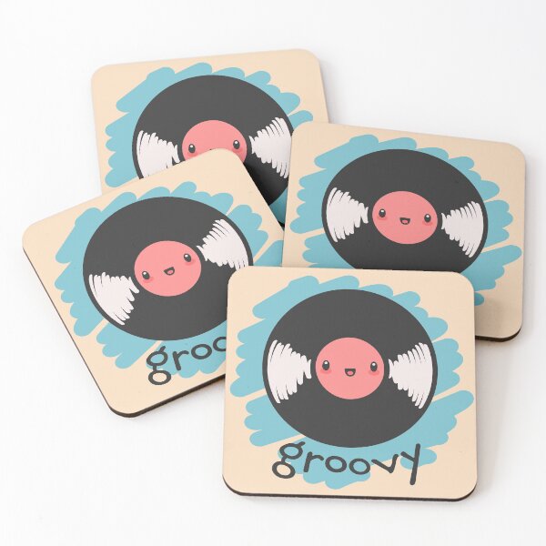 Artikelvorschau, Groovige niedliche Kawaii Cartoon-Vinyl-Schallplatte entworfen und verkauft von BobJolley.
