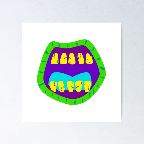 Item preview, zombie mouth monster design designed and sold by LacavernePV.