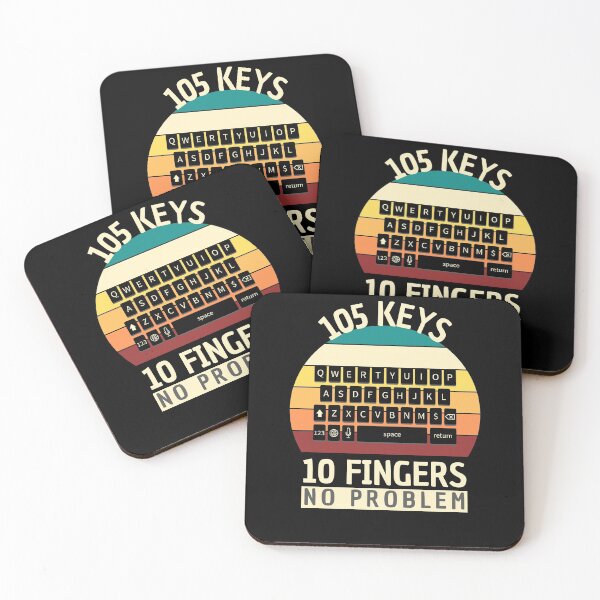 Item preview, "105 Keys - 10 Fingers - No Problem" Fun for all computer nerds - No1 gamers, authors or copywriters designed and sold by der-faun.