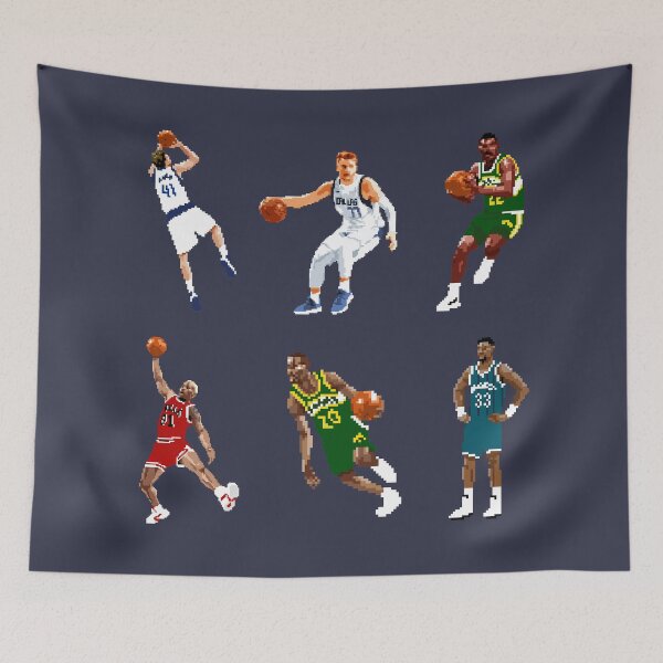 Item preview, Basketball Legends (Dirk Nowitzki, Luka Doncic, Ricky Pierce, Dennis Rodman, Gary Payton, Alonzo Mourning) Qiangy designed and sold by qiangdade.