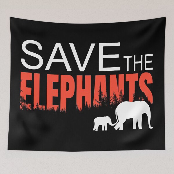 Item preview, Save the Elephants designed and sold by PlusAdore.
