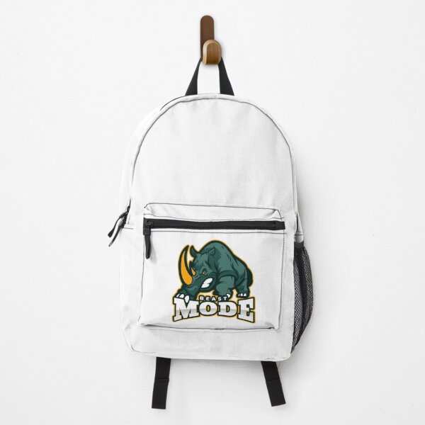 Item preview, Beast Mode Rhino White - Funny Gym designed and sold by GymWearDepot.