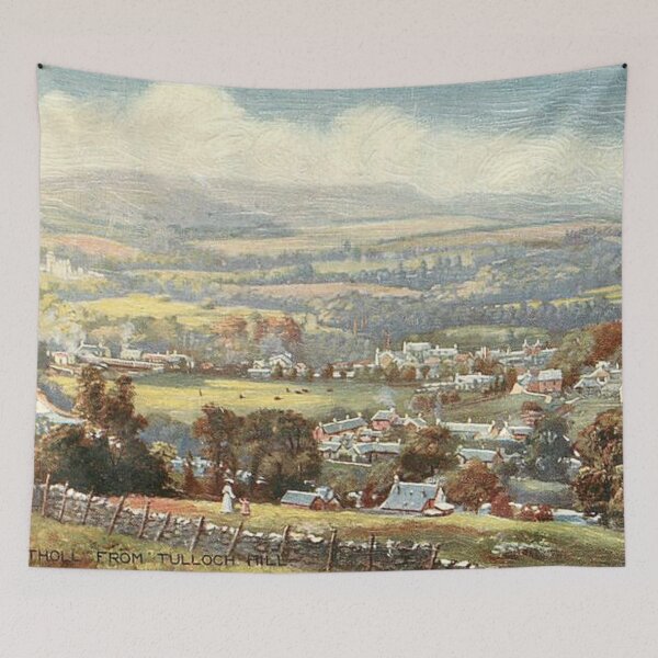 Item preview, Vintage Illustration of Blair Atholl from Tulloch Hill, Pitlochry, Perthshire designed and sold by yourscotland.