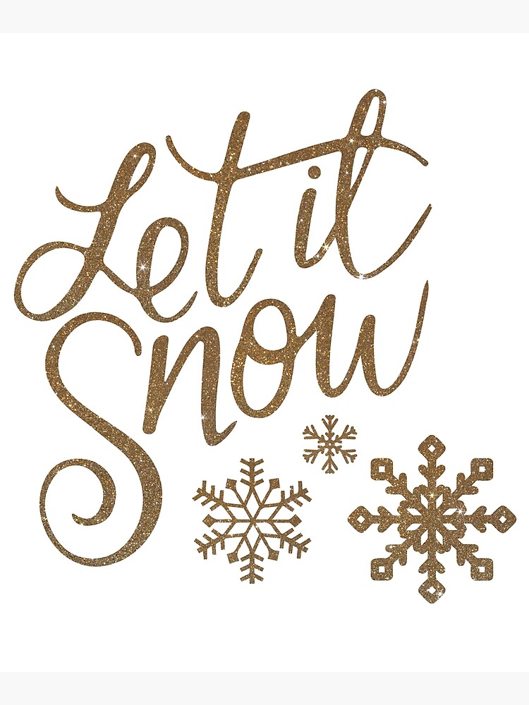 Let It Snow Glitter Sign