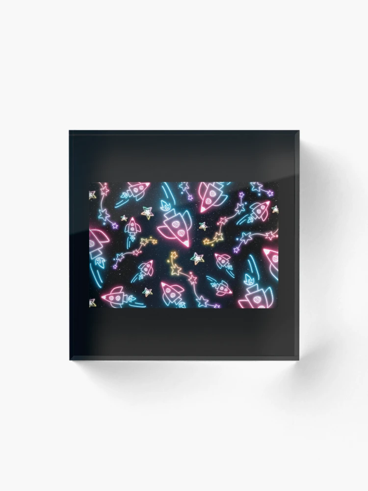 Thumbnail 1 of 5, Acrylic Block, Pattern Designs Colorful Abstract Geometric Pattern Sticker designed and sold by duron4.