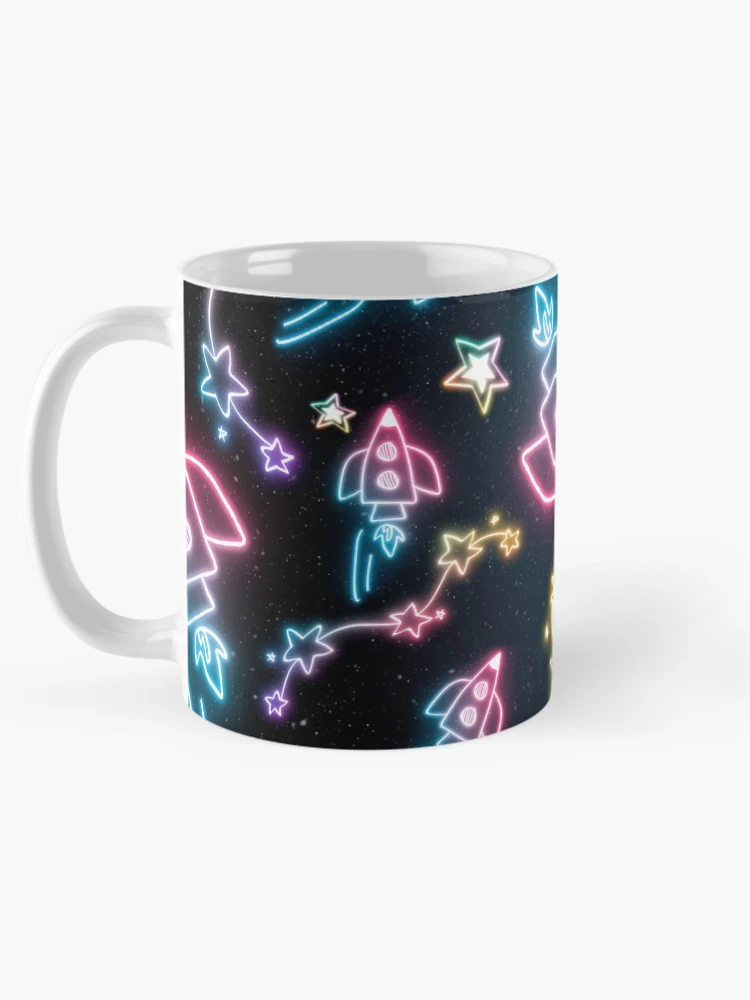 Thumbnail 5 of 6, Coffee Mug, Pattern Designs Colorful Abstract Geometric Pattern Sticker designed and sold by duron4.
