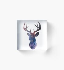 Galaxy Stag Acrylic Block