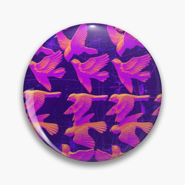 Item preview, Pink Orange Blue Birds Nature Animals Print Digital Art designed and sold by maribrandt.