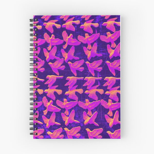 Item preview, Pink Orange Blue Birds Nature Animals Print Digital Art designed and sold by maribrandt.