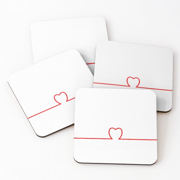 Item preview, red heart on a red line designed and sold by philipkang.