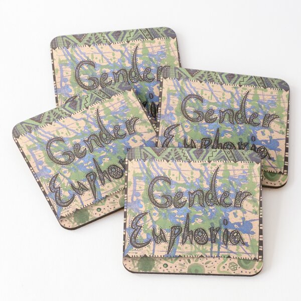 Item preview, gender euphoria splatter collage designed and sold by -poetess-.